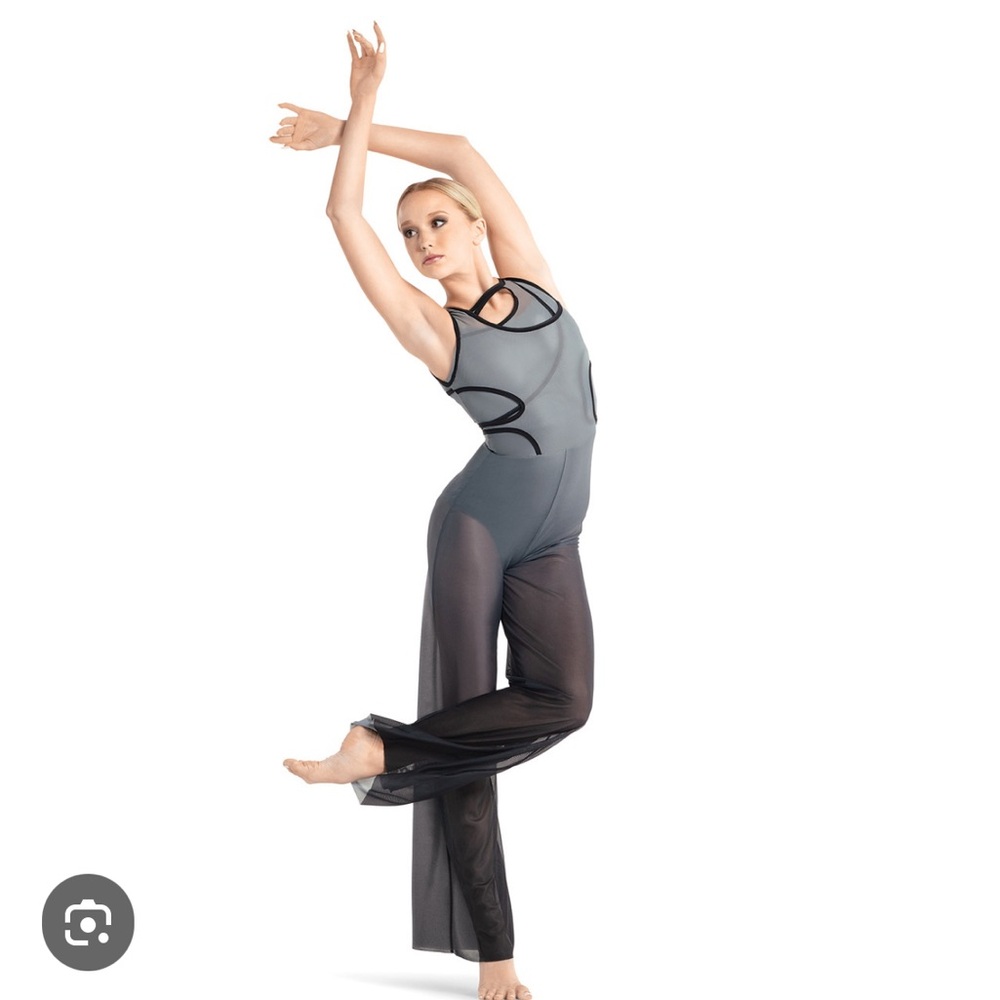 Elegant Gray Women's Jumpsuit dance costume